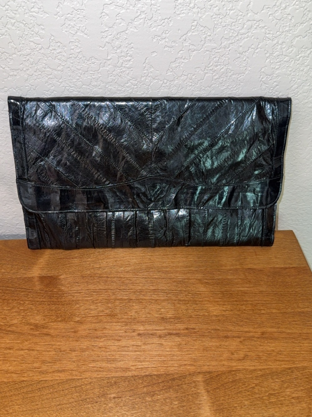 Vintage Black/Dark Brown Eel Skin
Clutch Evening Bag